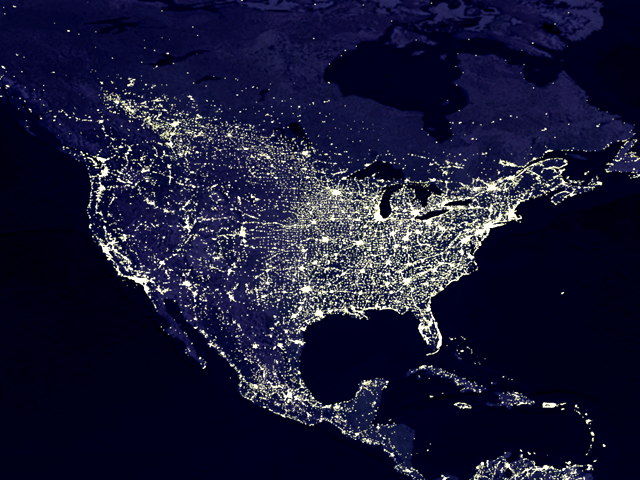 USA at Night